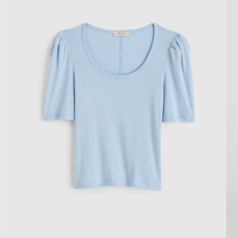 Madewell puff sleeve scoopneck tee
